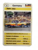FX SCHMİD DUBREQ LİMİTED MANUFACTURER'S SPECIFICATION KARTON OYUN KARTI GERMANY BMW 2002