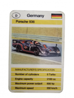 FX SCHMİD DUBREQ LİMİTED MANUFACTURER'S SPECIFICATION KARTON OYUN KARTI GERMANY PORSCHE 936