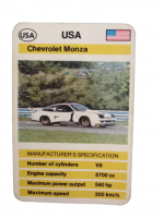 FX SCHMİD DUBREQ LİMİTED MANUFACTURER'S SPECIFICATION KARTON OYUN KARTI USA CHEVROLET MONZA