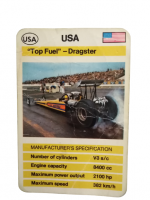 FX SCHMİD DUBREQ LİMİTED MANUFACTURER'S SPECIFICATION KARTON OYUN KARTI USA TOP FUEL DRAGSTER