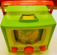 PEEK A - BOO SCREEN FISHER . PRICE TOYS 1964 TELEVİZTON TV HAREKETLİ VE MÜZİKLİ