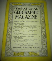 THE NATIONAL GEOGRAPHIC MAGAZINE JANUARY 1958 YILI AMERİKAN BASKI DERGİ