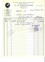 1967 YILINDA İSTANBULDA BÜTÜN DUNYAYA CİCEK TARAFINDAN KESİLMİŞ 300 LİRALIK FATURA