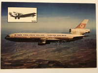 TÜRK HAVA YOLLARI DC 10 TİPİ UCAK TURKISH AIRLINES THY KARTPOSTAL