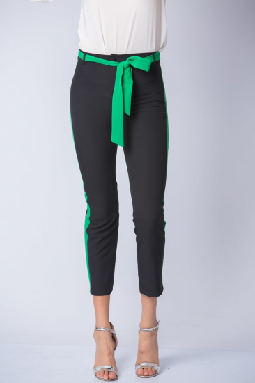 Yanı Şeritli Pantolon - Yeşil