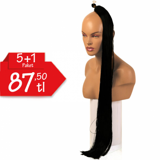 5 + 1 - MISS HAIR İ FIBER BRAID - 1000 - Zenci Örgüsü Saçı, Afrika Örgüsü Malzemesi,Rasta,Topuz Saçı