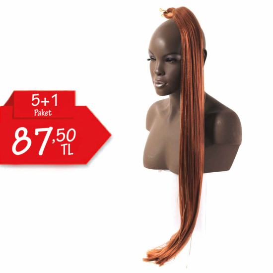 5 + 1 - MISS HAIR İ FIBER BRAID - 506 - Zenci Örgüsü Saçı, Afrika Örgüsü Malzemesi,Rasta,Topuz Saçı