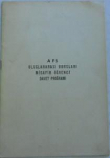 AFS ULUSLARARASI BURSLARI MİSAFİR ÖĞRENCİ DAVET PROĞRAMI