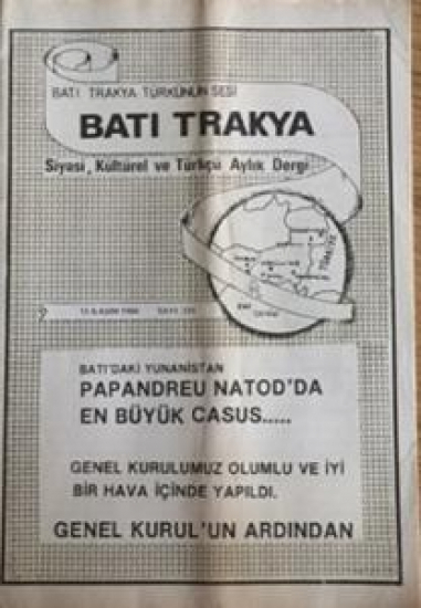 BATI TRAKYA TÜRKÜNÜN SESİ BATI TRAKYA SİYASİ KÜLTÜREL VE TÜRKÇÜ AYLIK DERGİ SAYI 235