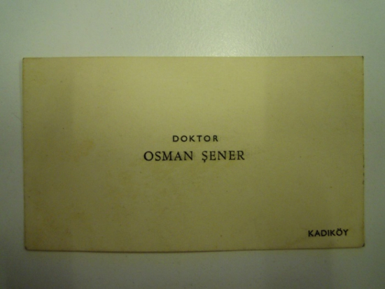 DOKTOR OSMAN ŞENER KADIKÖY KARTVİZİT