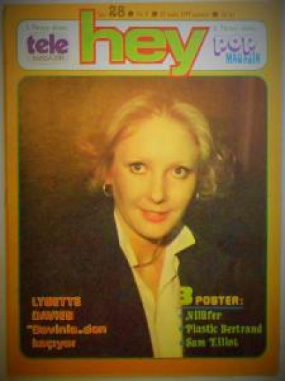 HEY HAFTALIK MAGAZİN DERGİ SAYI 28. 21 MAYIS 1979 LYNETTE DAVIES