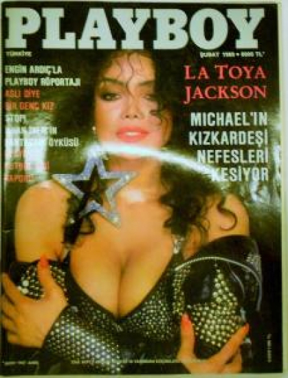 PLAYBOY DERGİ ŞUBAT 1989 LATOYA JACKSON MICHAEL'IN KIZKARDEŞİ NEFESLERİ KESİYOR