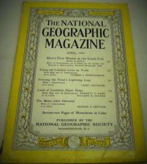 THE NATIONAL GEOGRAPHIC MAGAZINE APREL 1958 YILI AMERİKAN BASKI DERGİ