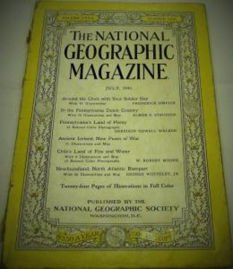 THE NATIONAL GEOGRAPHIC MAGAZINE JULY 1941 YILI AMERİKAN BASKI DERGİ