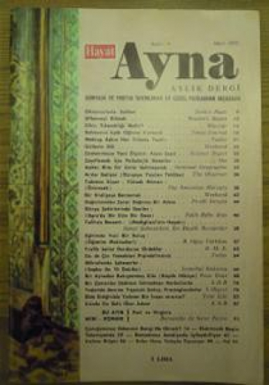 HAYAT AYNA AYLIK DERGİ SAYI : 4 . MART 1973