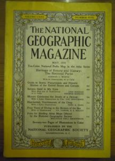 THE NATIONAL GEOGRAPHIC MAGAZINE 1958 MAY YILI AMERİKAN BASKI DERGİ