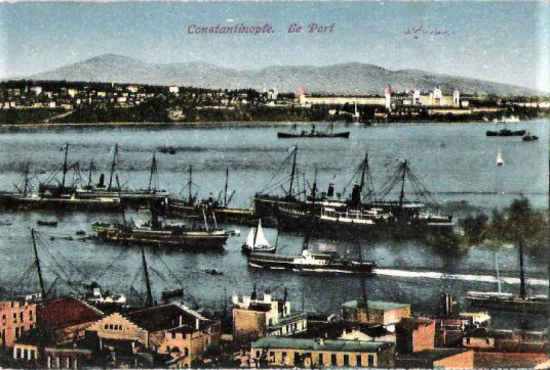 OSMANLI COSTANTİNOPLE GALATA PORT KARTPOSTAL