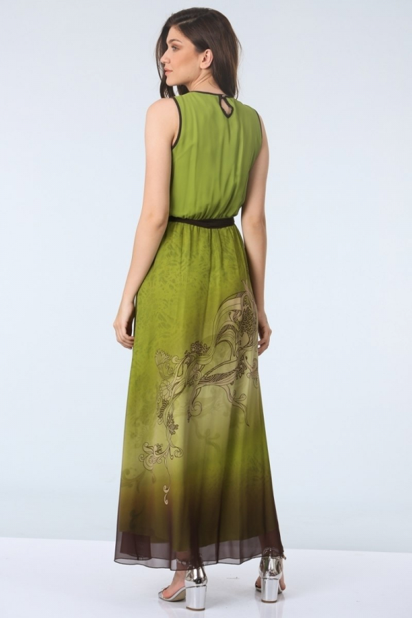 thumbBelden Kuşaklı Elbise - Yeşil