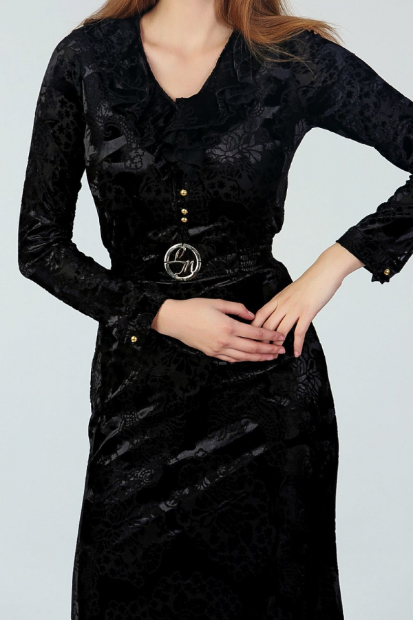thumbDüğmeli Elbise - Siyah