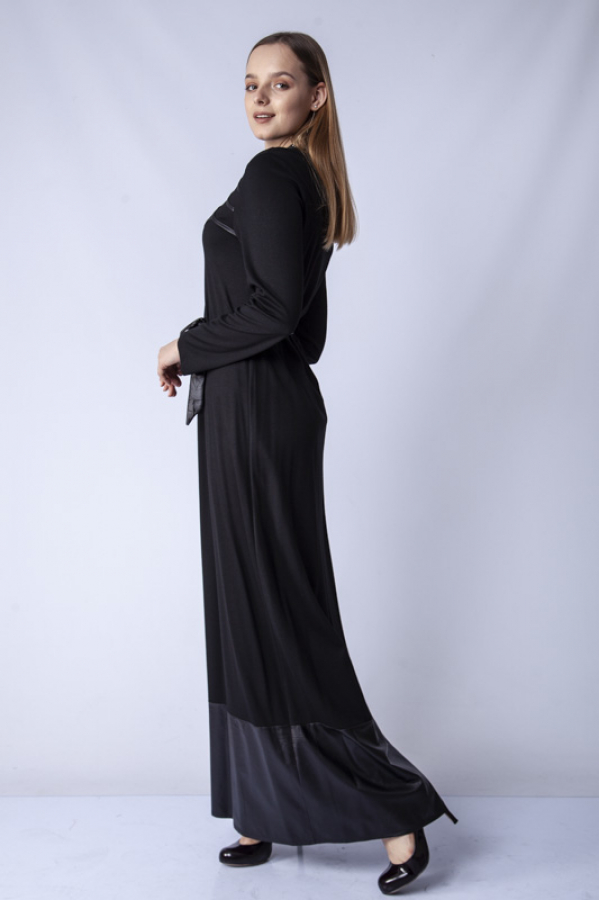 thumbHakim Yaka İşlemeli Elbise - Siyah