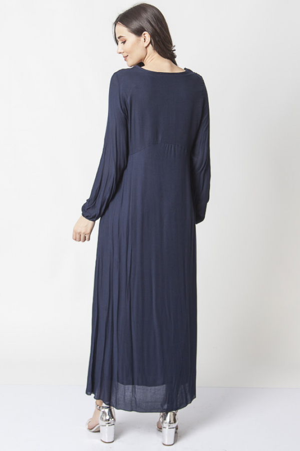 thumbDantel Detaylı Taş İşlemeli Abiye Elbise - Lacivert