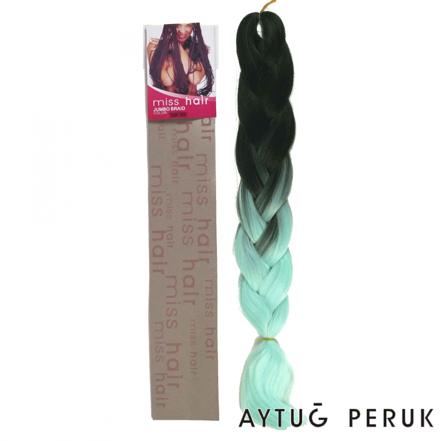 thumbMISS HAIR BRAID - T2/LIGHT GREEN - Zenci Örgüsü Saçı, Afrika Örgüsü Malzemesi,Rasta,Topuz Saçı