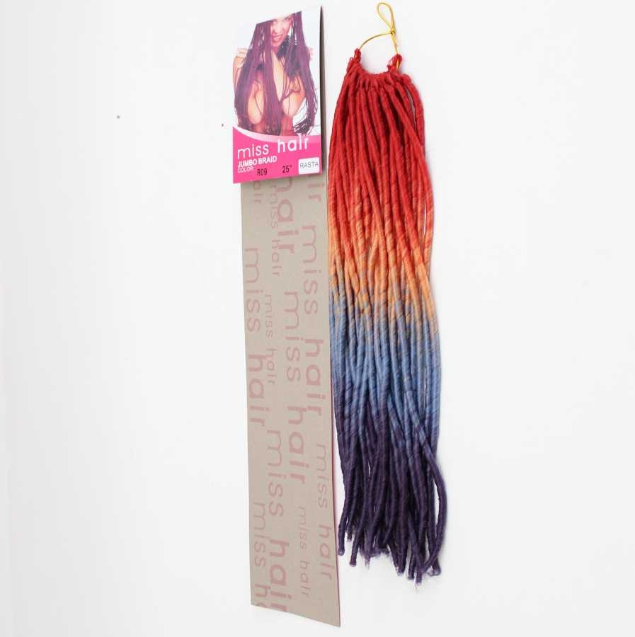 RASTA MISS HAIR-100 GR.(OMBRE TURUNCU MAVİ MOR - R09 )