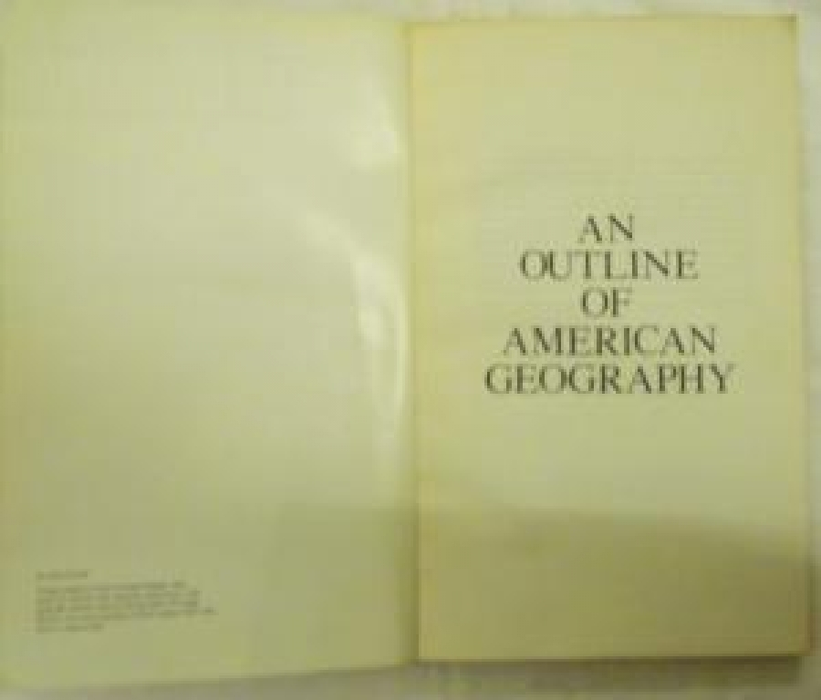 thumbAN OUTLINE OF AMERICAN GEOGRAPHY AMERİKAN COGRAFYASI