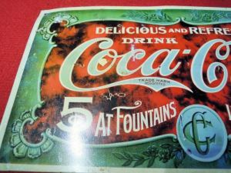 thumbDELICIOUS AND REFRESHING DRING COCA COLA TRADE MARK REGISTERED 5 AT FOUNTAINS IN BOTTLES 5 REKLAM TENEKE TABELA