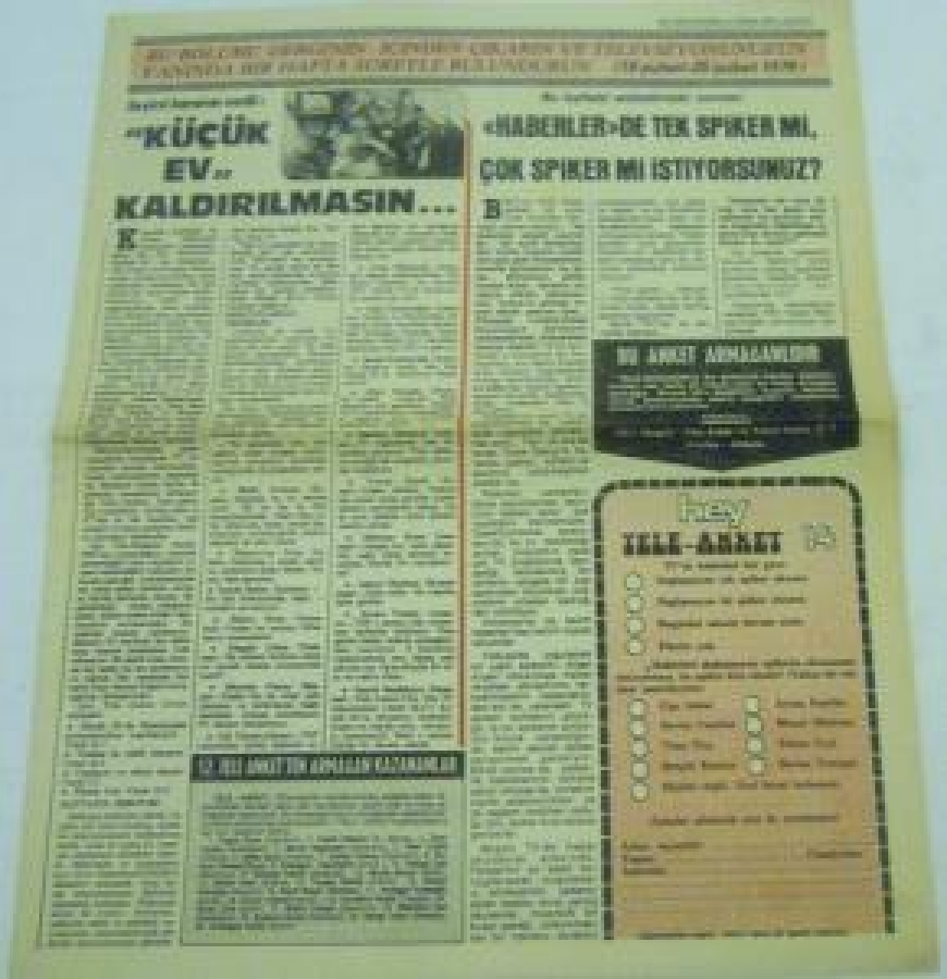 thumbHEY TELE MAGAZİN 19 ŞUBAT -25 ŞUBAT 1979 BU BÖLÜMÜ DERGİSİNİN İÇİNDEN ÇIKARIN