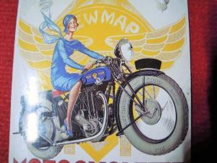 thumbNEW - MAP MOTOCYCLETTE MARQUE 1997 MADE BY METAL ARTS B.V. REKLAM TENEKE TABELA