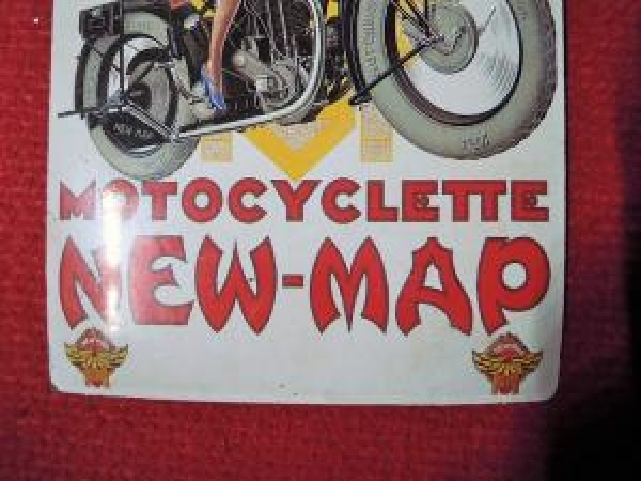 thumbNEW - MAP MOTOCYCLETTE MARQUE 1997 MADE BY METAL ARTS B.V. REKLAM TENEKE TABELA
