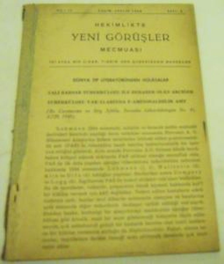 thumb"YENİ GÖRÜŞLER" MECMUASI YIL:II KASIM-ARALIK 1948 SAYI : 6 İKİ AYDA BİR ÇIKAR, TIBBIN HER ŞUBESİNDEN