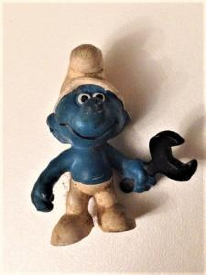 thumbŞİRİNLER PEYO SCHLEICH 1980 SWUR PENHOLDER PVC SMURF 3 LÜ TAKIM OYUNCAK