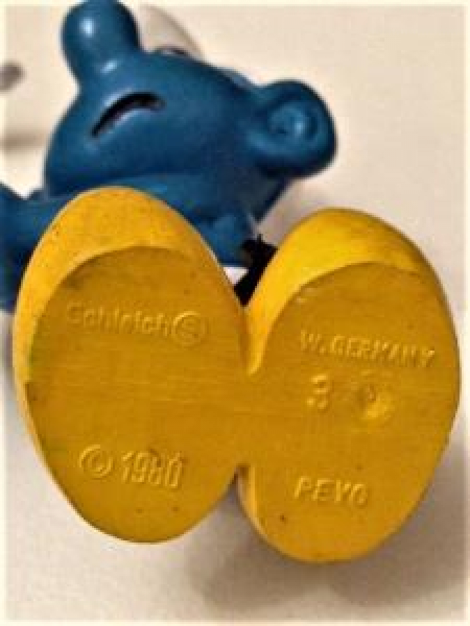 thumbŞİRİNLER PEYO SCHLEICH 1980 SWUR PENHOLDER PVC SMURF 3 LÜ TAKIM OYUNCAK