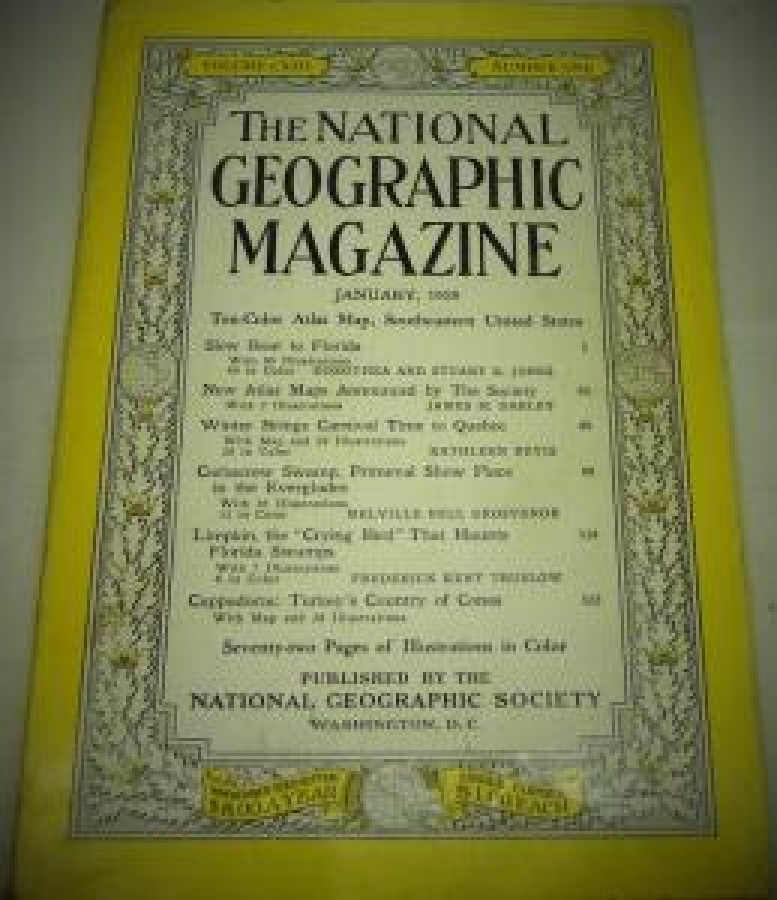 THE NATIONAL GEOGRAPHIC MAGAZINE JANUARY 1958 YILI AMERİKAN BASKI DERGİ