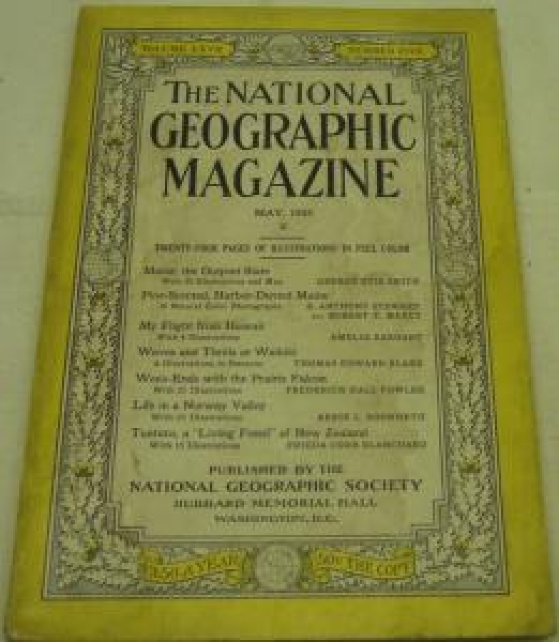 THE NATIONAL GEOGRAPHIC MAGAZINE MAY 1935 YILI AMERİKAN BASKI DERGİ