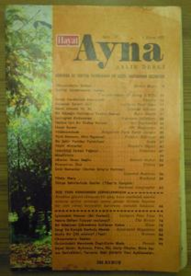 HAYAT AYNA AYLIK DERGİ SAYI :11. 1-EKİM 1971