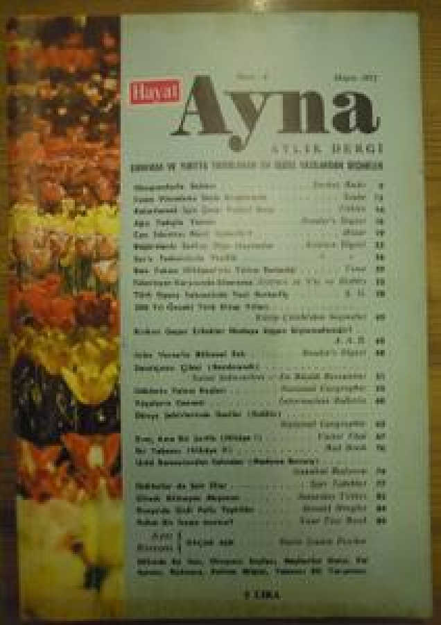 HAYAT AYNA AYLIK DERGİ SAYI :6. MAYIS 1972