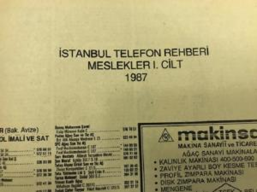 thumbT.C. ZİRAAT BANKASI.İSTANBUL TELEFON REHBERİ MESLEKLERİ. I CİLT 1987 ( A - J )