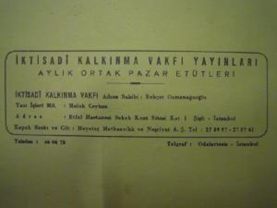 thumbİKTİSADI KALKINMA VAKFI YAYINLARI Y.S. 35