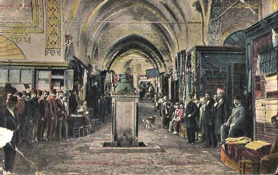 CONSTANTINOPLE KAPALI CARŞI EDİTÖR YUNAN ATHENES KARTPOSTAL