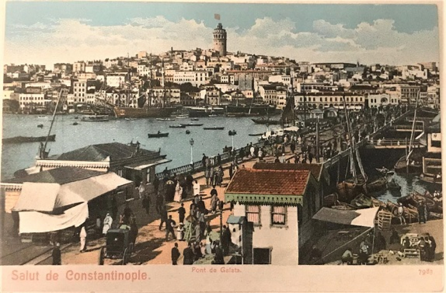 CONSTANTİNOPLE GALATA ÜNÜVERSAL KARTPOSTAL