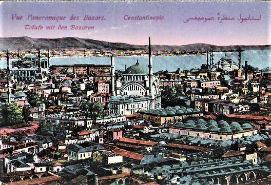 CONSTANTİNOPLE PANORAMİK BOGAZ EDİTÖR M.J.C KARTPOSTAL