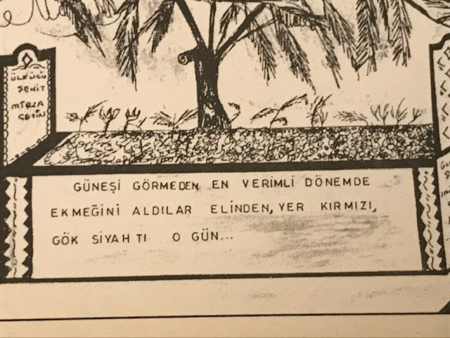 thumbLATİF YILDIZ IN CİZİMİ TASARIMLARIYLA YAPILIP BASILAN MHP PROPAGANDA KARTPOSTAL 17 X 12 CM