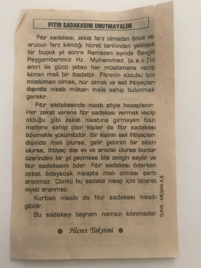 thumbMART 19 CUMA 1993 YILI TAKVİM YAPRAGI