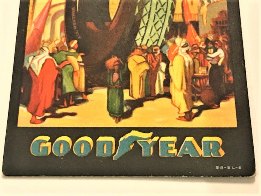 thumbRENKLİ TAŞ BASKI GOODYEAR ALL WEATHER BALLOON LASTİK REKLAMLI KARTPOSTAL